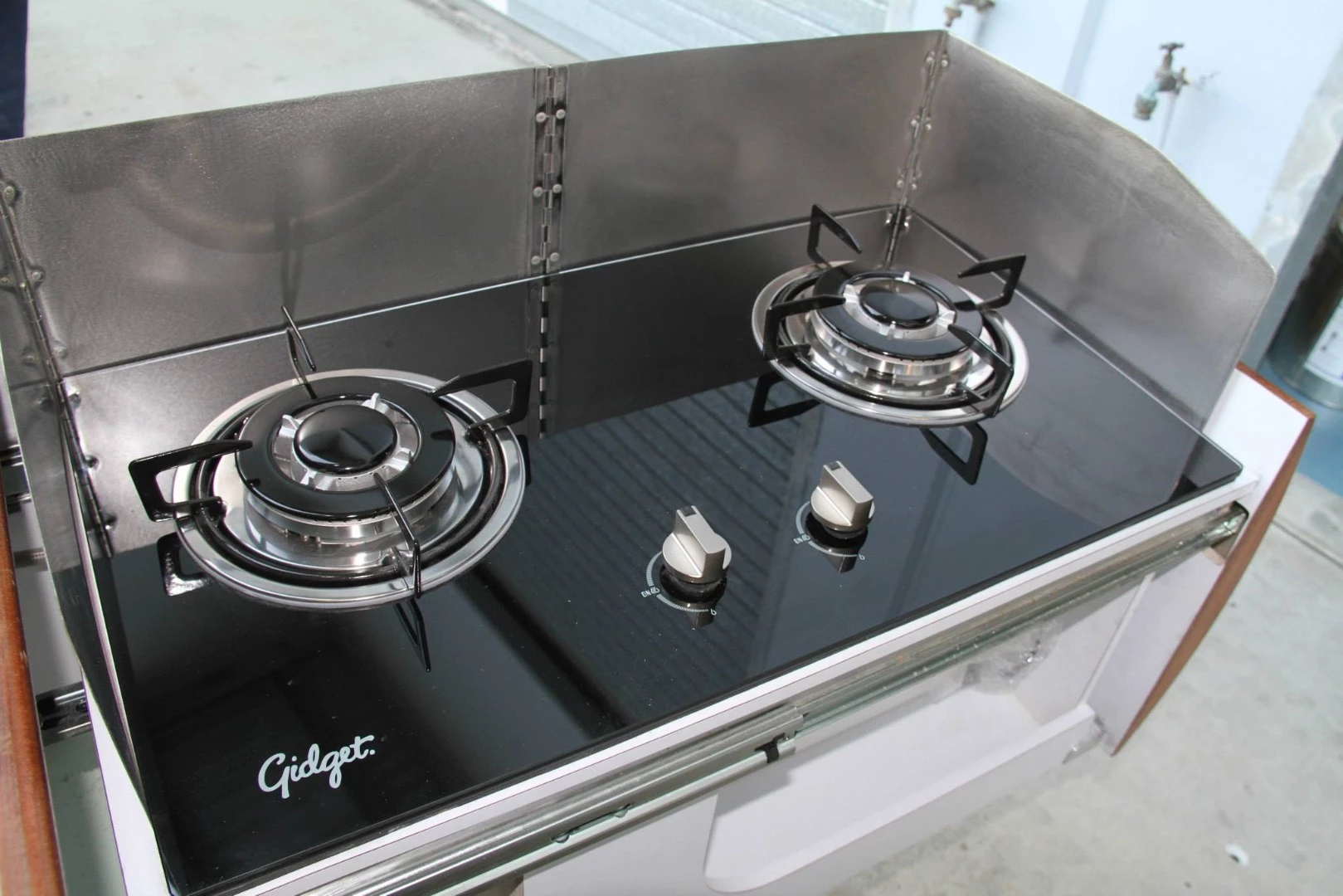 Gidget trailers come with a two-burner cooktop