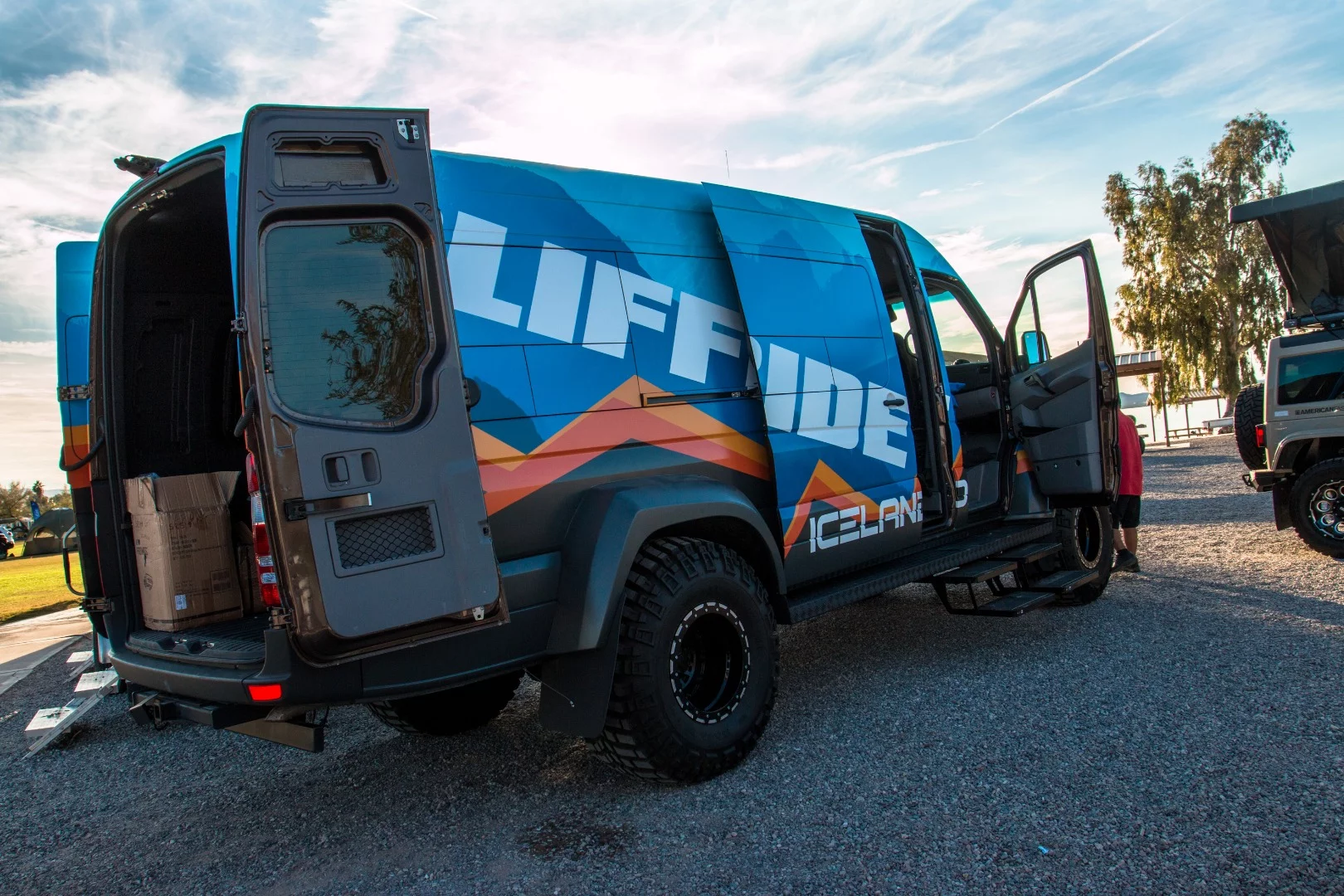 Cliffride specializes in aftermarket Jeep parts, however it takes on side projects now and again, such as this Mercedes Sprinter called the Icelander. It lived up to it's name when the owner took it on an ice expedition to Iceland