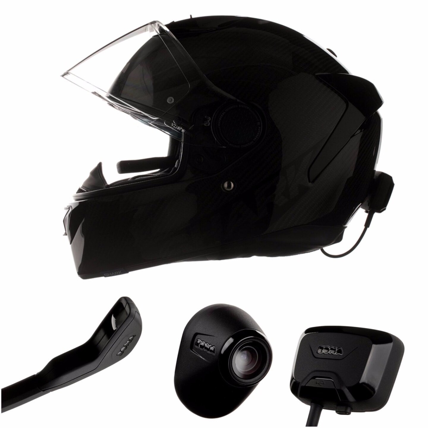 Camera kit brings rear vision to motorcycle helmets