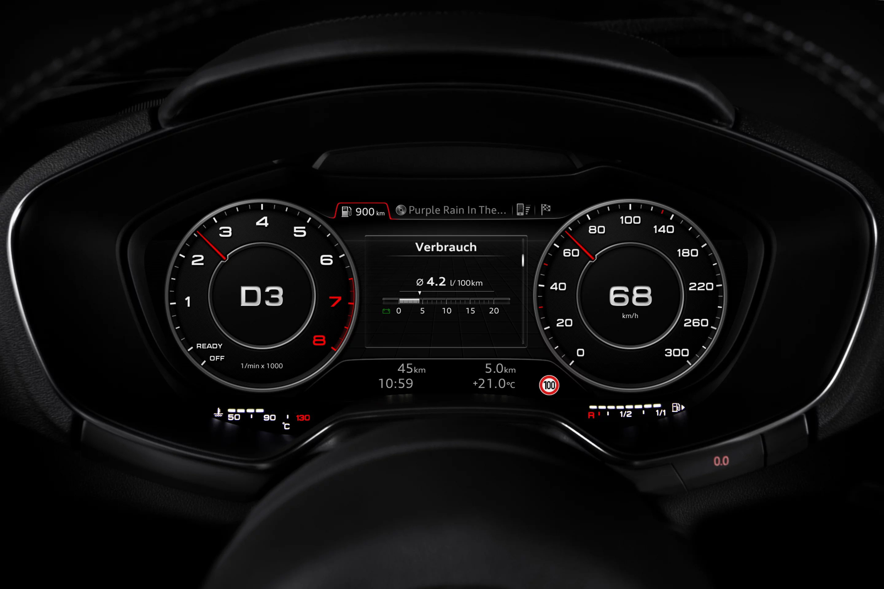 Audi claims the rev-counter runs at 60 FPS