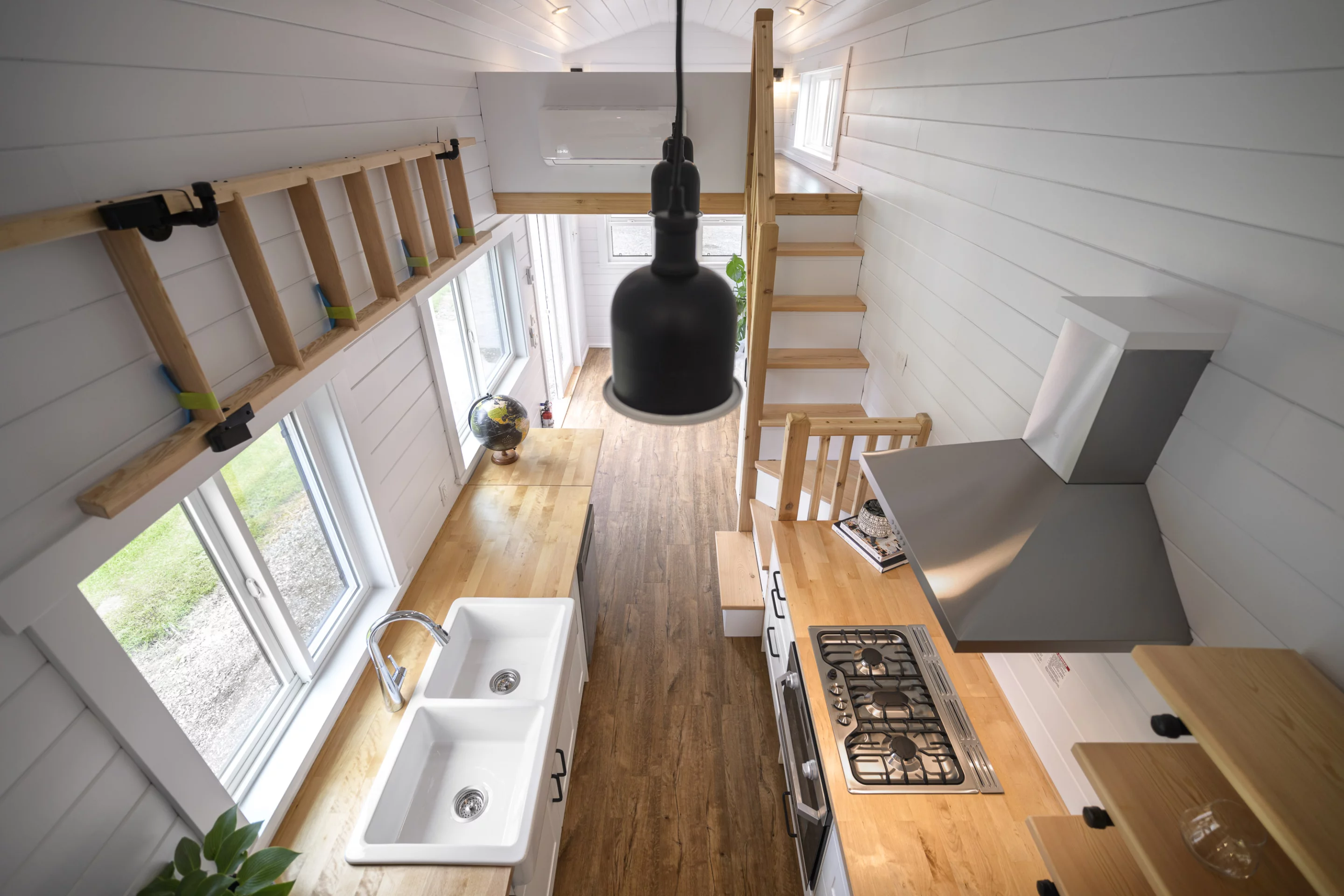 The Traveler's Paradise has a roomy interior, by tiny house standards