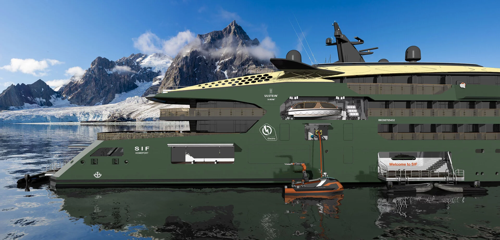 Sif is an 80-passenger polar cruiser concept