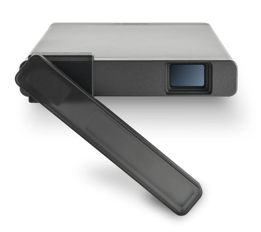 One of the new features is a kickstand that doubles as a lens cover