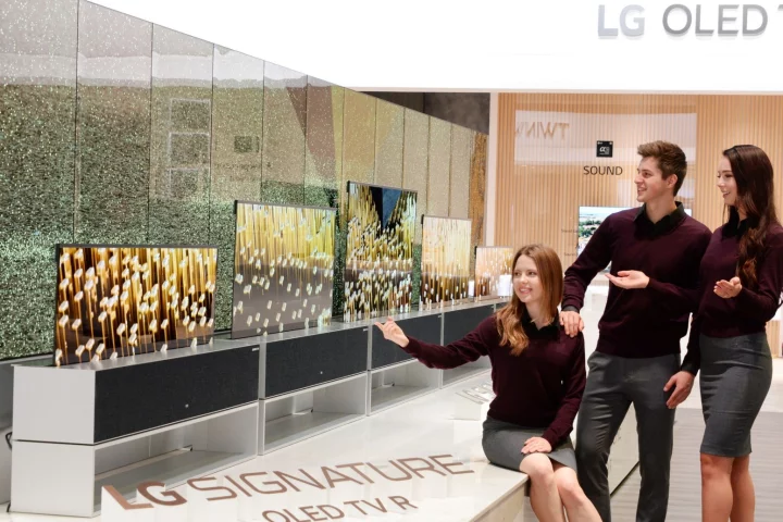 The LG Signature OLED TV R is being debuted this week at CES in Las Vegas