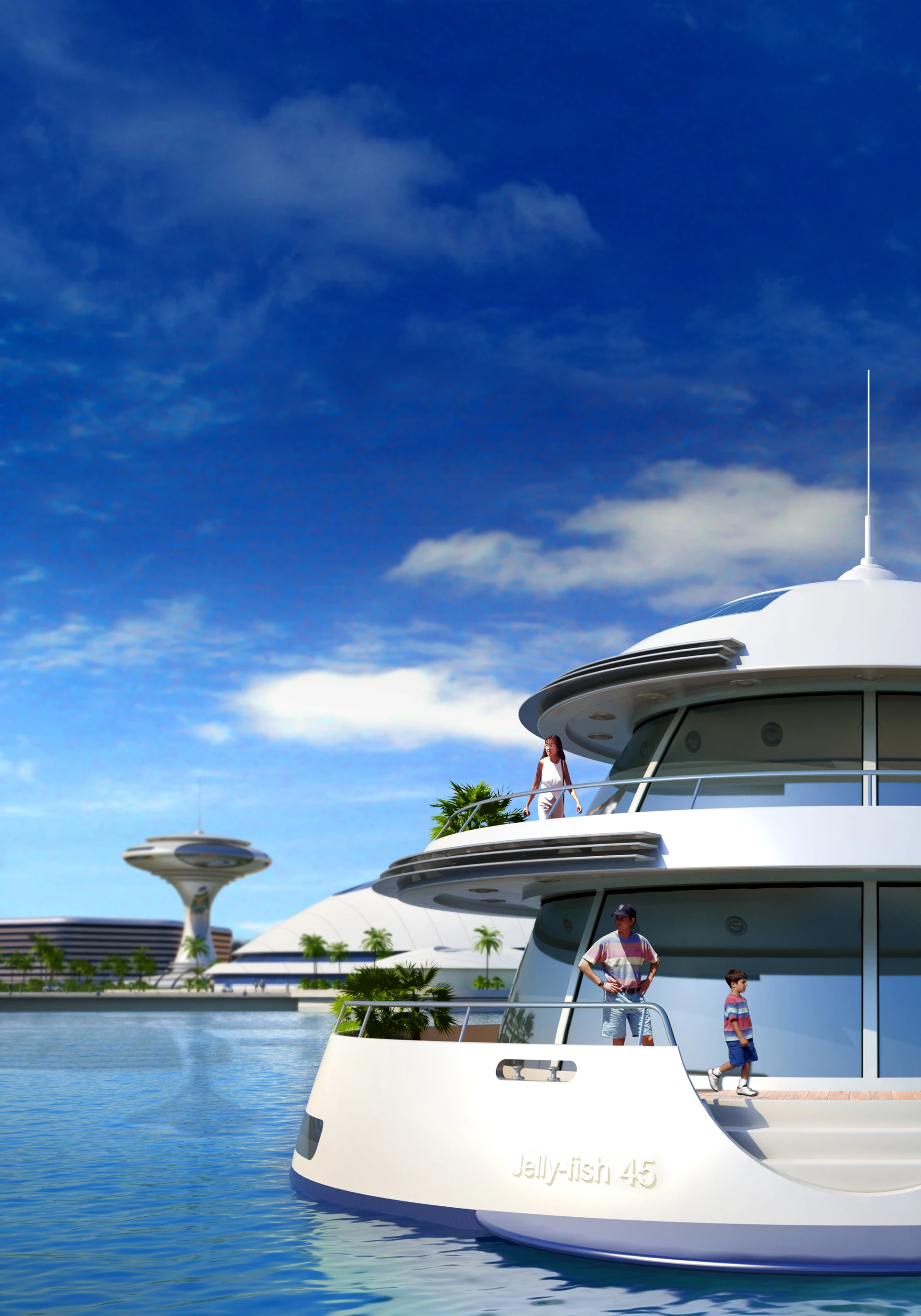 Amphibious 1000, Qatar's Italian designed Floating Resort (Image by Giancarlo Zema Design Group)