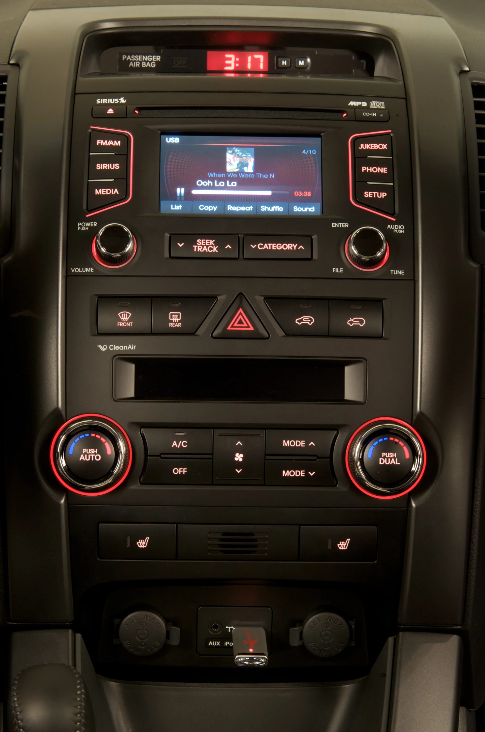The Kia UVO in-car infotainment system