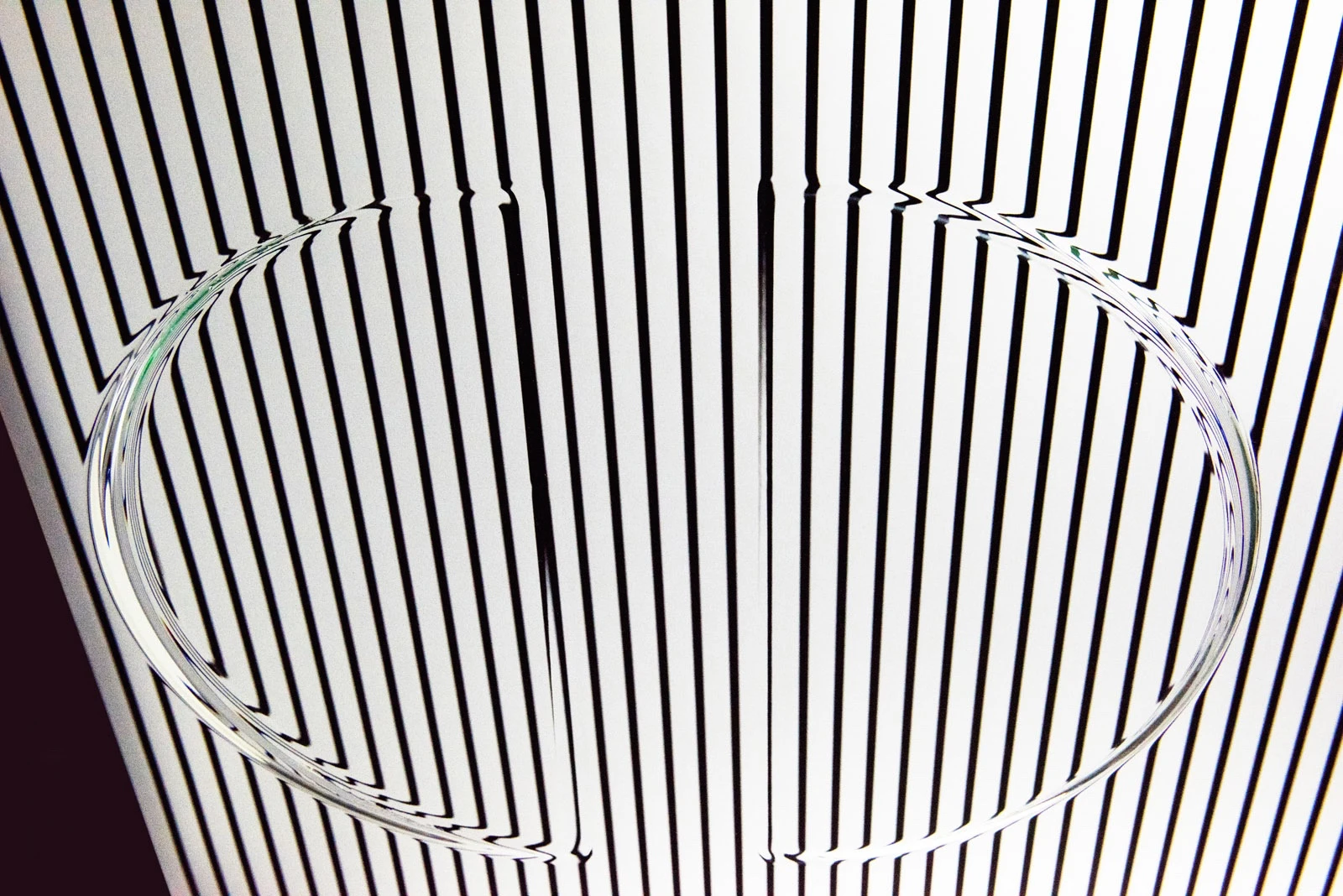 The technique was used to place the arcing curves in this glass