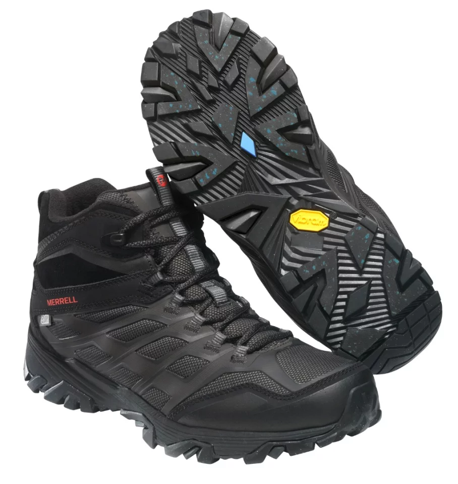 The Merrell Moab FST Ice+ Thermo Waterproof will be one of the first boots with Vibram Arctic Grip