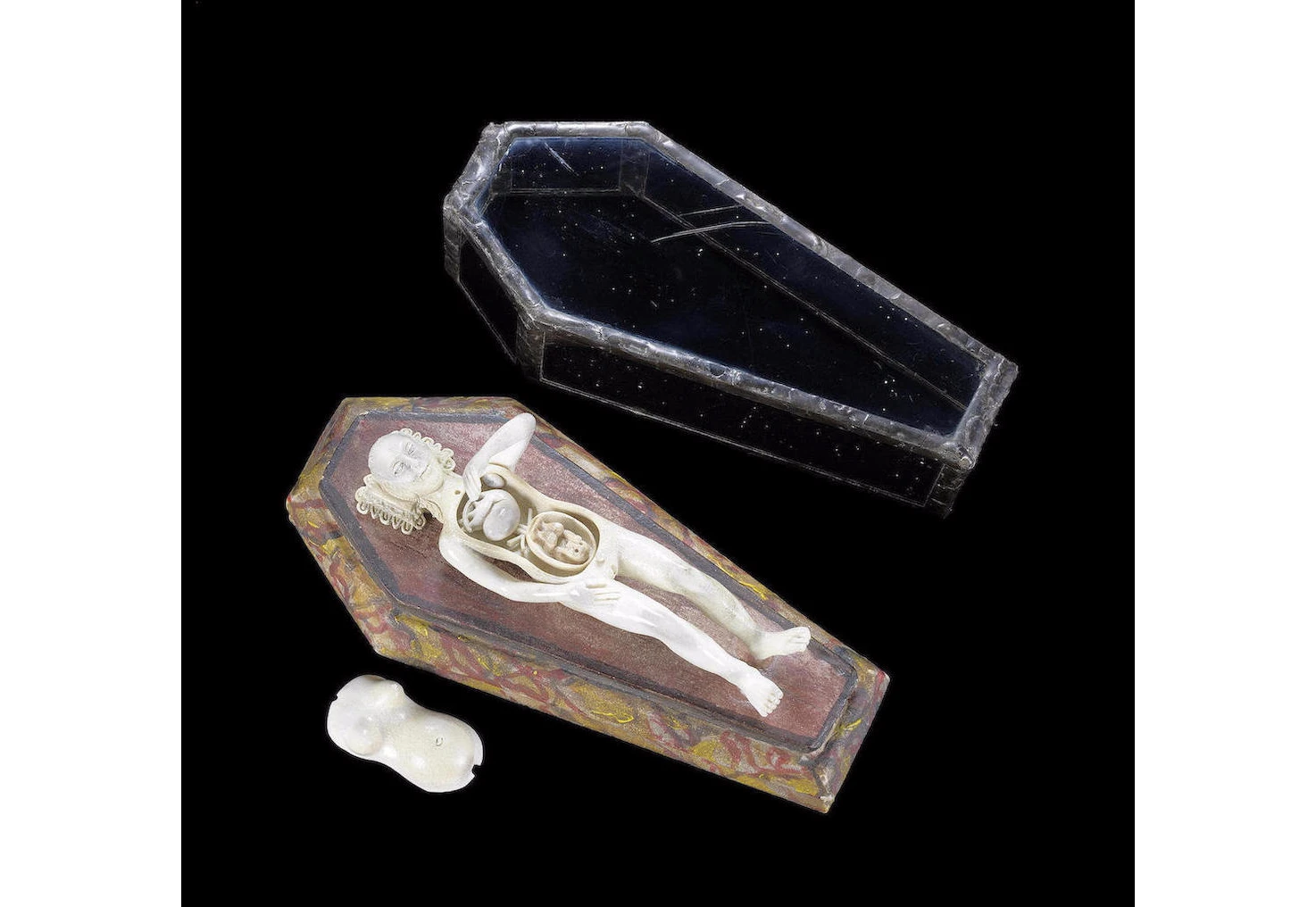 This ivory anatomical model of a pregnant woman was used in Germany in the late 17th century was used to in lectures to medical students. It is expected to sell for at least US$5,300