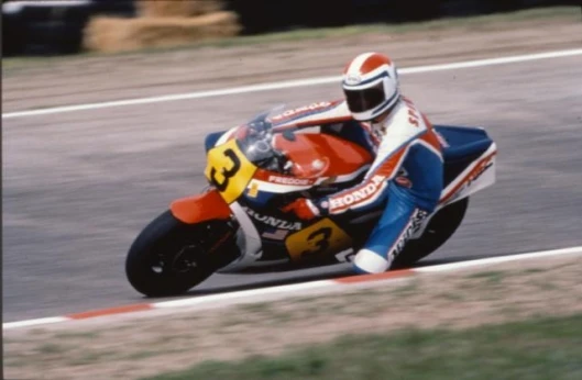 Freddie Spencer on the three-cylinder NS500 two-stroke