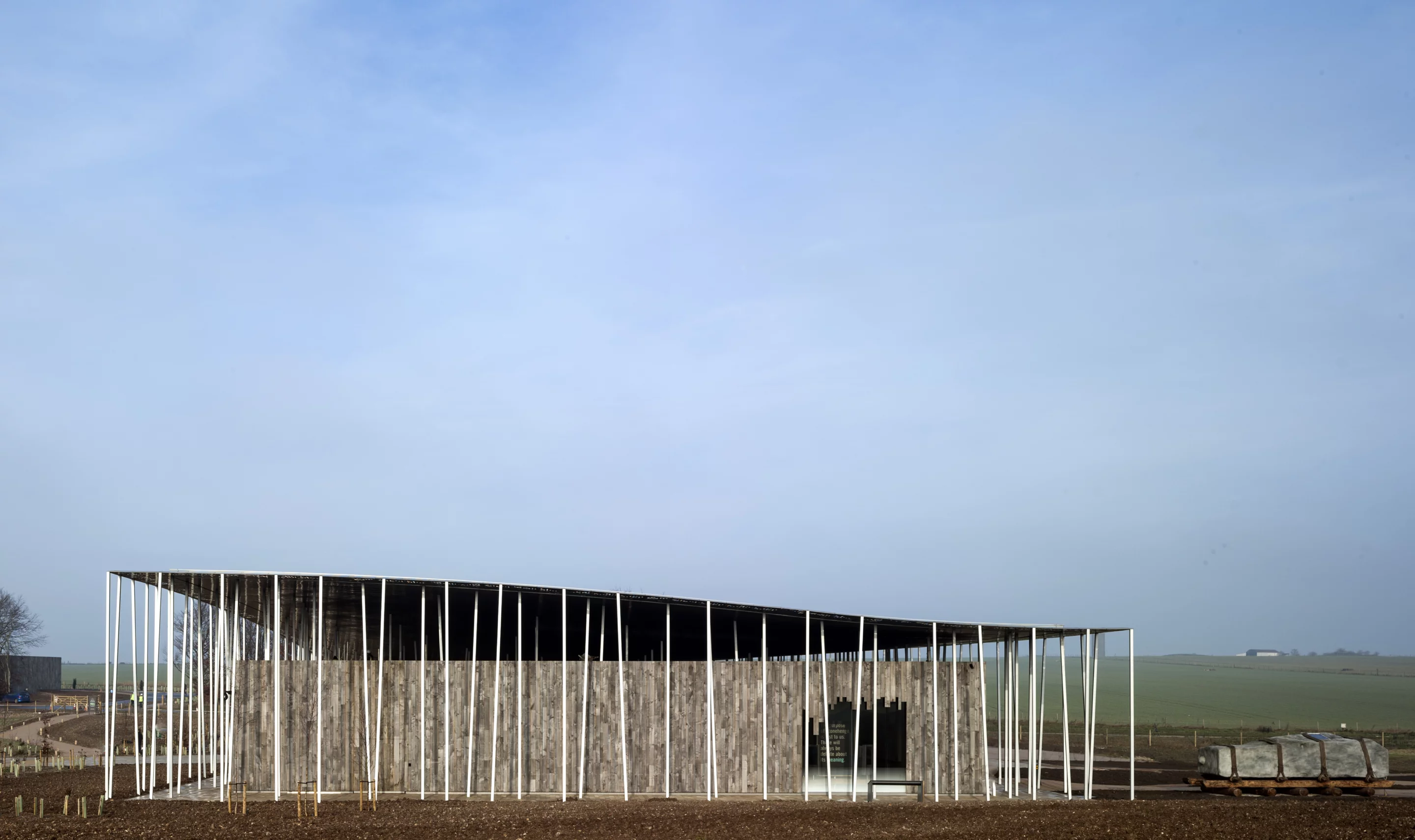 The Stonehenge Visitor Centre features and undulating steel roof canopy (Photo: Peter Cook)