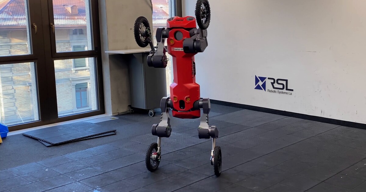 Wheeled, legged quadruped robotic is now set to face and ship Wheeled, legged quadruped robotic is now set to face and ship