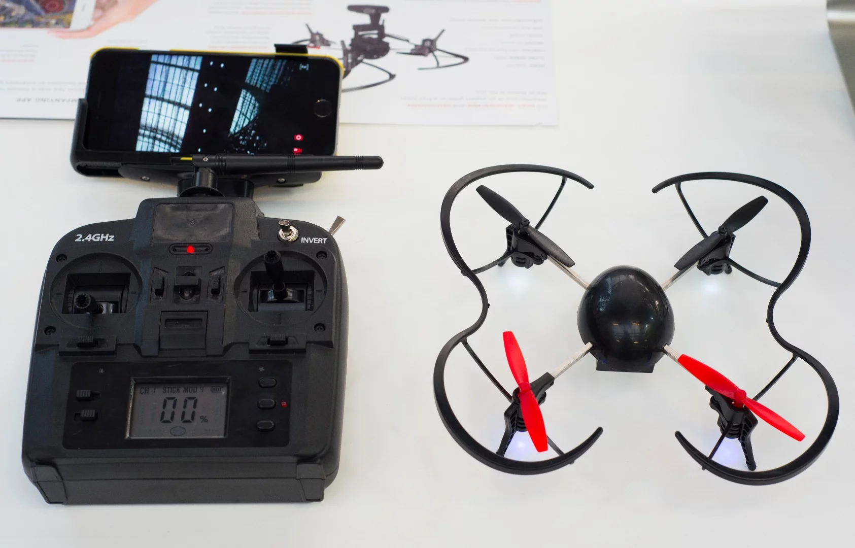 The Micro Drone 3.0 with the 2.4 GHz dedicated remote