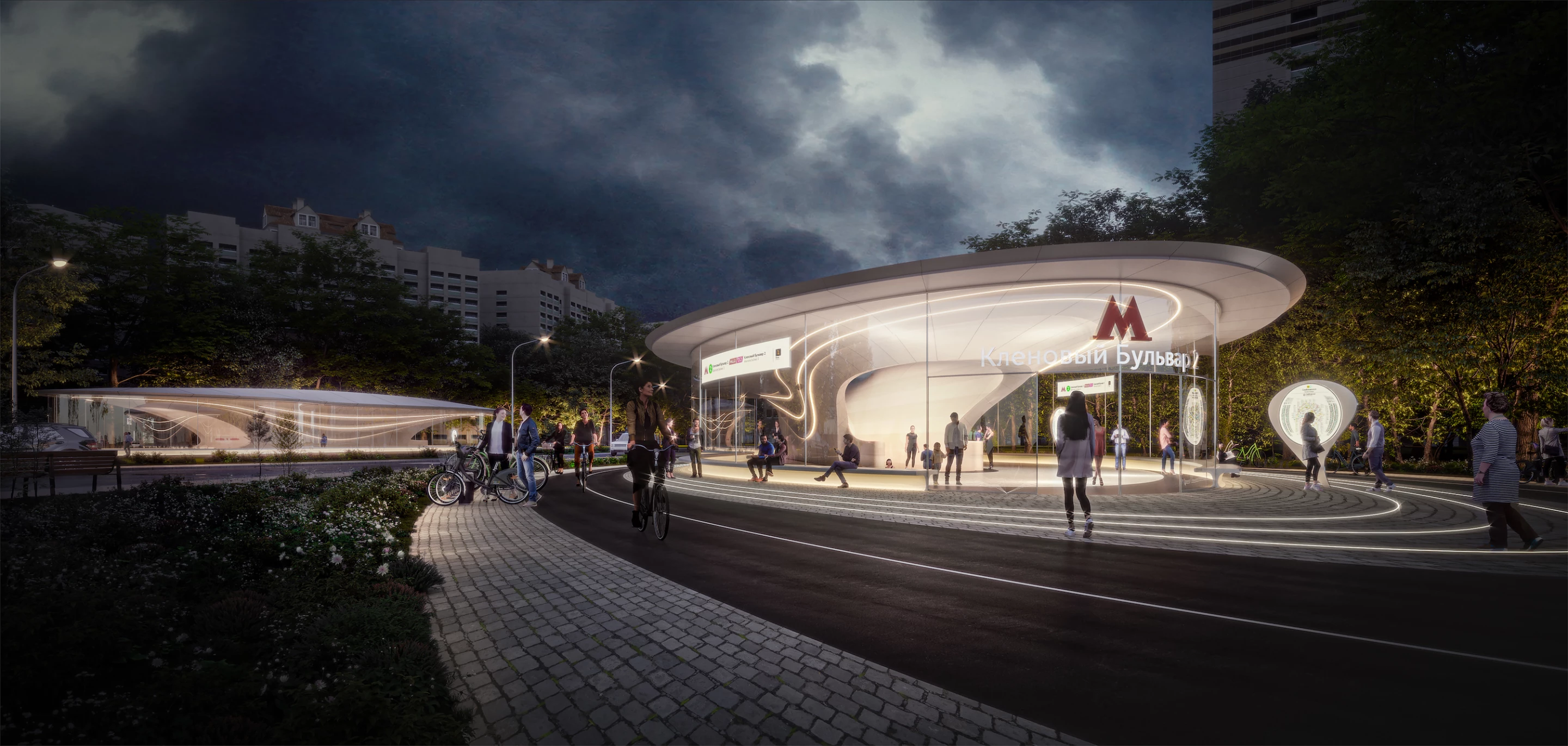 Zaha Hadid Architects' design for Klenoviy Boulevard Station 2 won an international architecture competition, though we've no word yet on when it is expected to begin construction