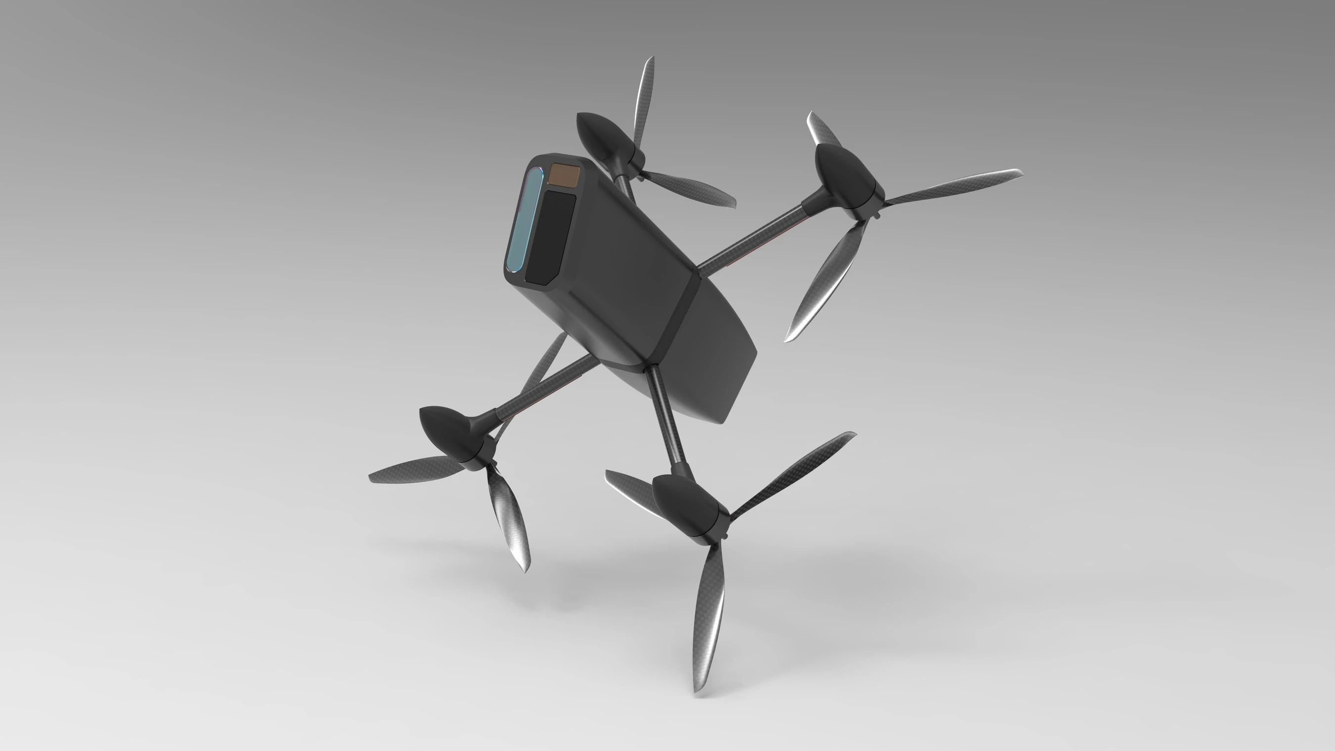 The Interceptor drone is designed to neutralize threats from other drones by smashing them out of the air