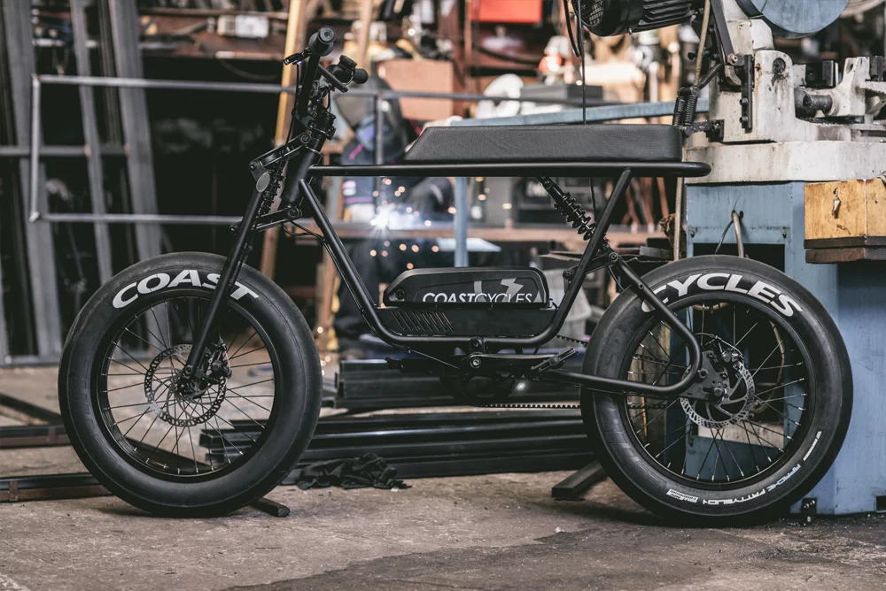 The Buzzraw X750 rides on fat tires, comes with a long padded seat and rocks full suspension