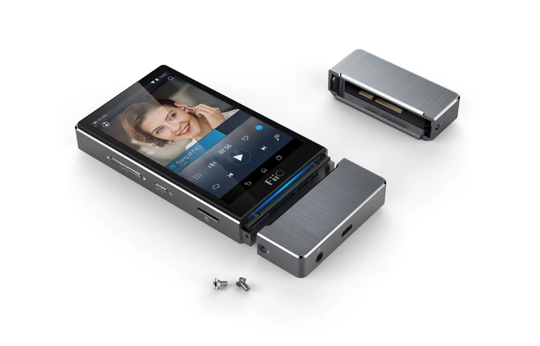 The Fiio X7 comes supplied with a high end amplifier, but audiophiles can swap that out for a different module if desired