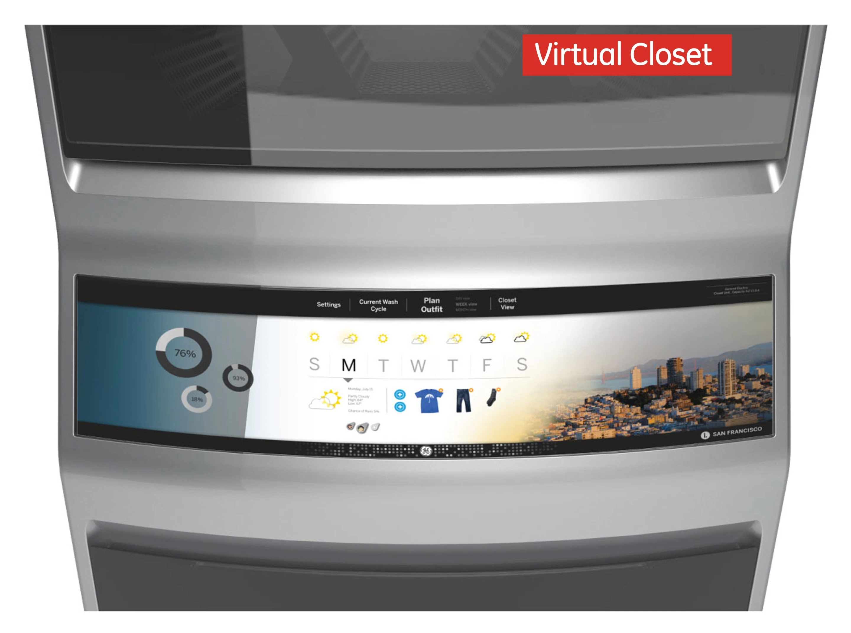 The laundry unit cleans and stores clothing