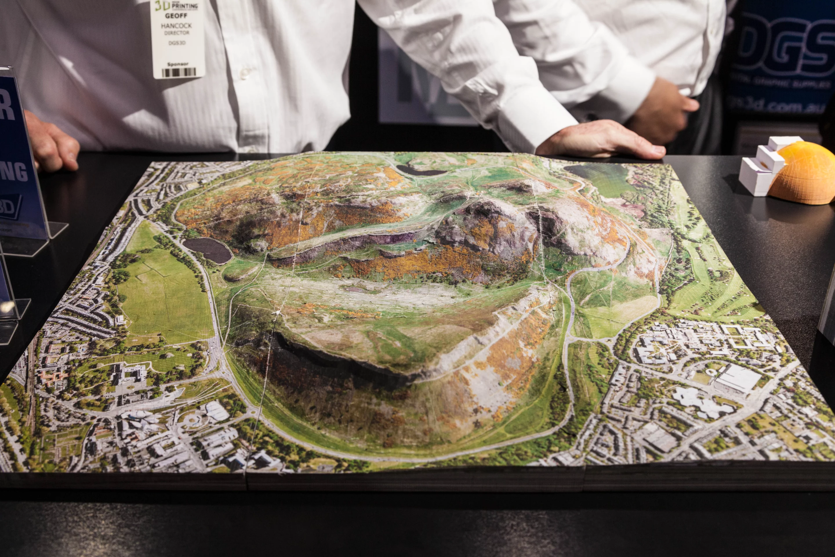 Topographical map, 3D printed in full colour by the Mcor IRIS machine (Photo: Loz Blain)