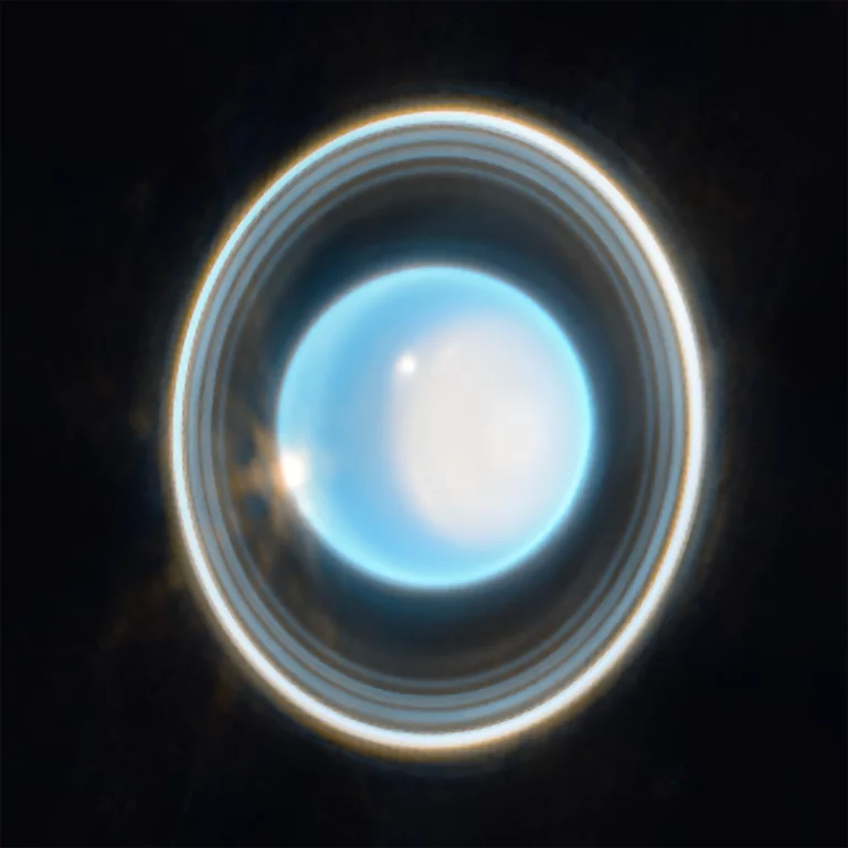 Uranus as seen from the James Webb Telescope