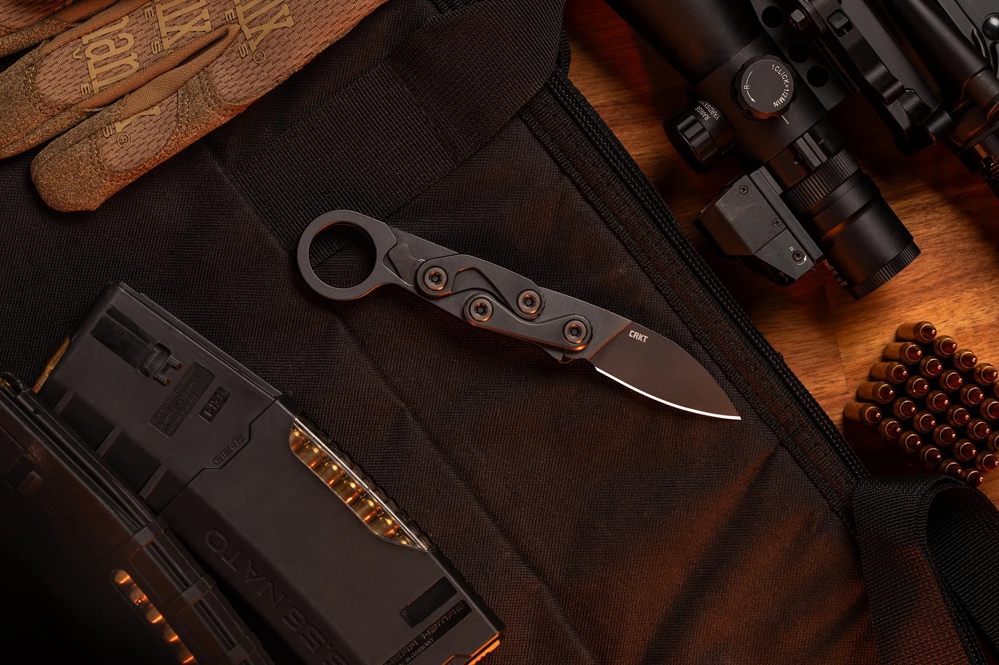 The Provoke EDC, a straight-blade version of the original Provoke karambit that inspired the Provoke X axe