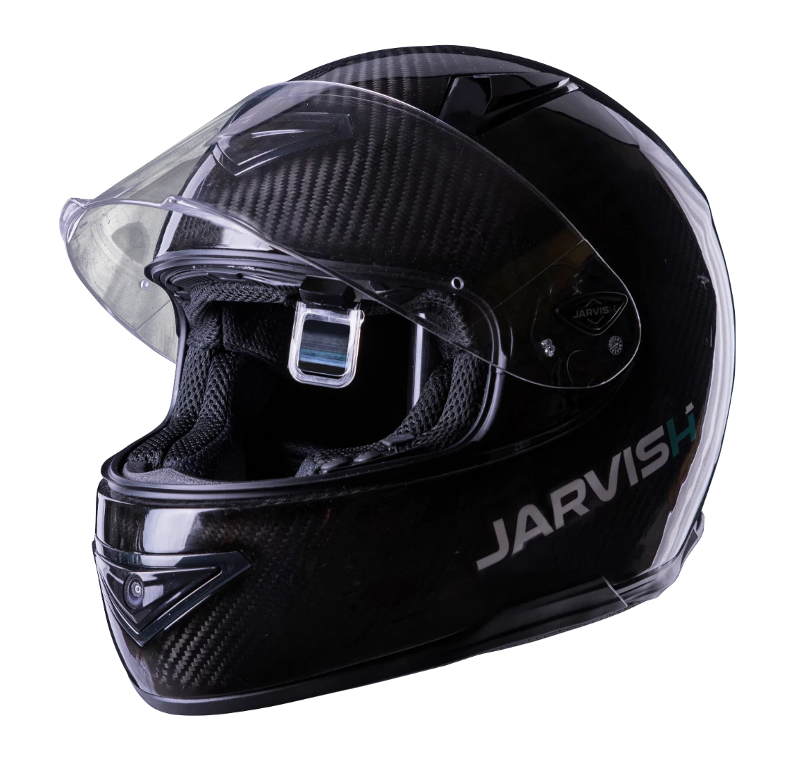 Jarvish X-AR HUD smart helmet: drop-down eyepiece adds an information overlay