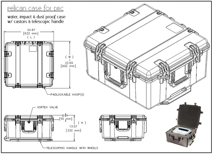 The DRC (Desktop Record Cutter) will ship in a durable Pelican Storm case