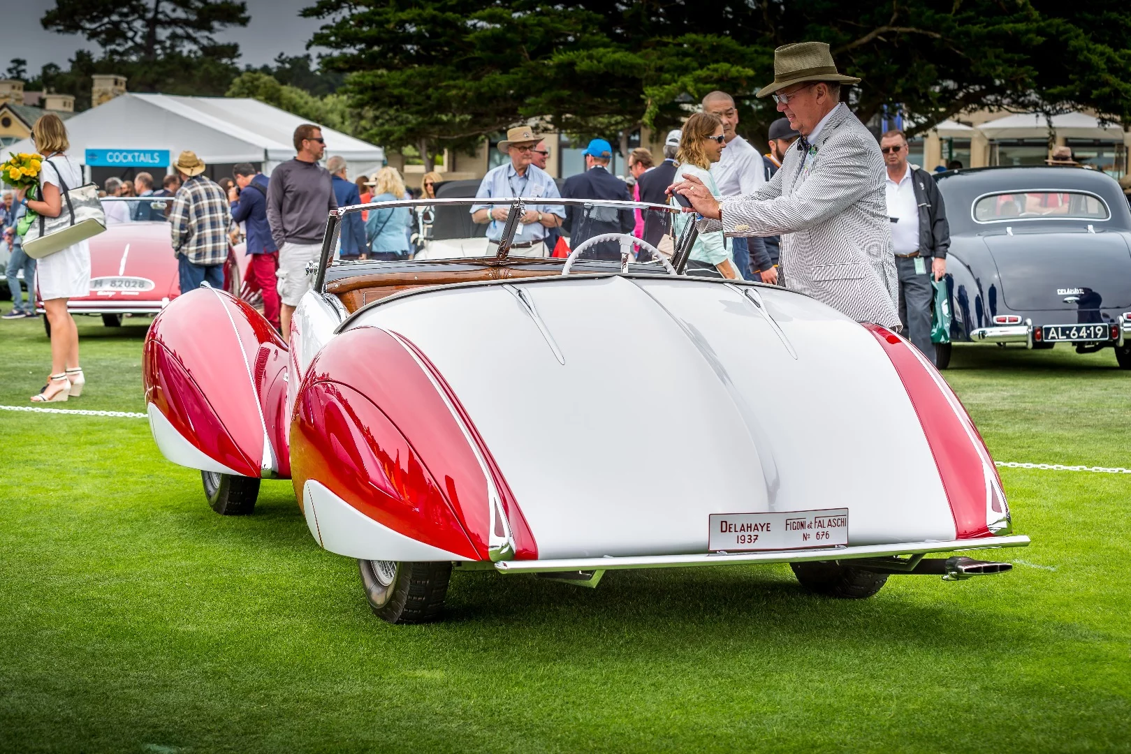 1937 Delahaye with a period correct license plate