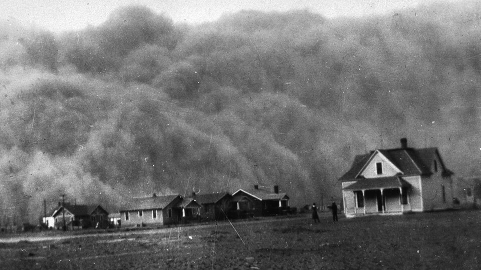 A dust storm, one of the images in the Last Pictures time capsule