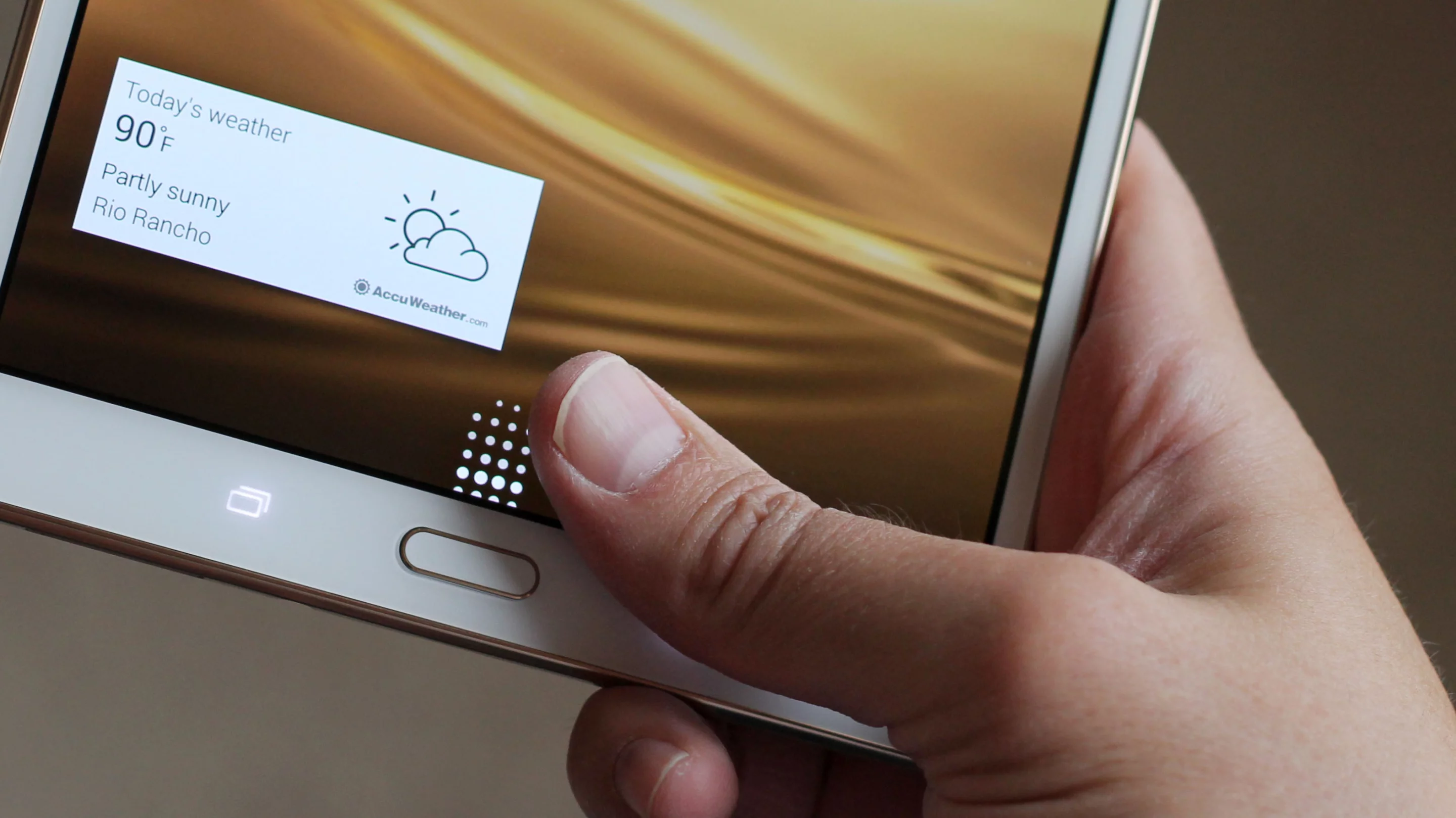 The fingerprint scanner in the Galaxy Tab S 8.4 is a great match for individual user accounts