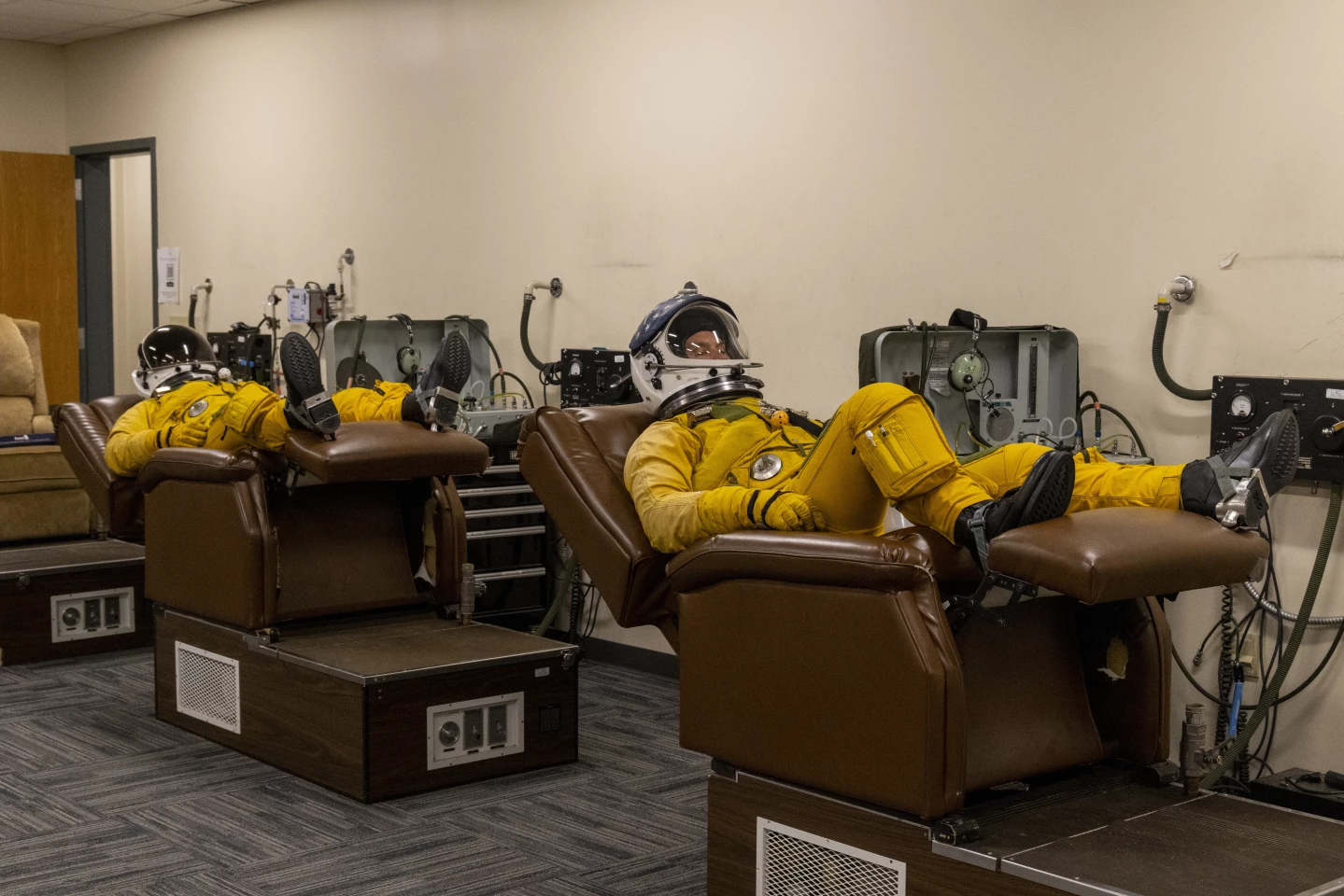 U-2 crew in the ready room pre-flight