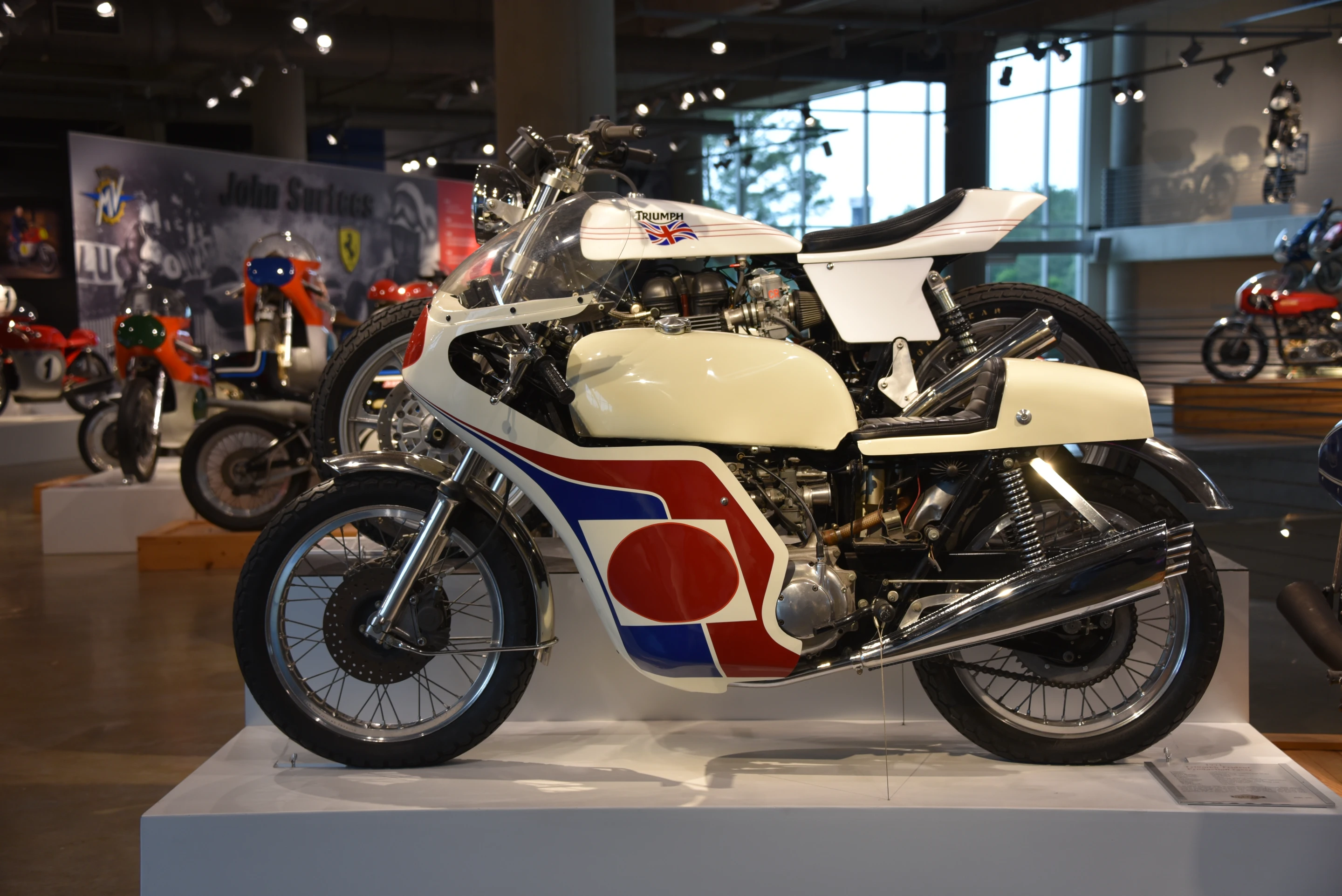 (Lower) 1971 Triumph Trident Production Racer (upper) 2008 Triumph Street Tracker