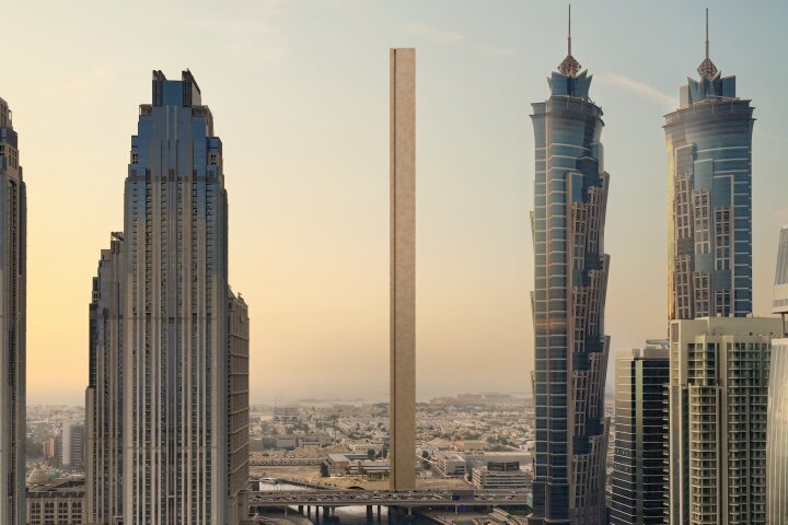 The Muraba Veil is an incredibly thin supertall skyscraper in Dubai that will have a width of just 22.5 m (73 ft)