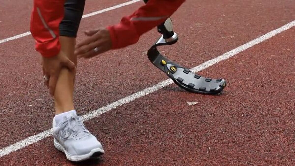 Nike develops performance rubber sole for prosthetic running blades
