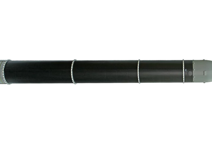 The first image of Russia's RS-28 Sarmat, dubbed the "Satan 2" by NATO - a massive nuclear capable ICBM that can carry enough of a payload to destroy Texas or France in a single hit.