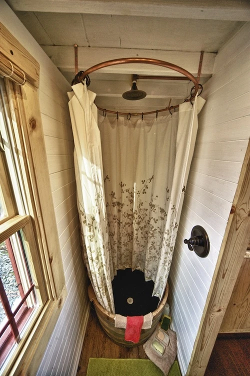 Tiny Tack shower made with a wine barrel base (Photo: Christopher Tack)