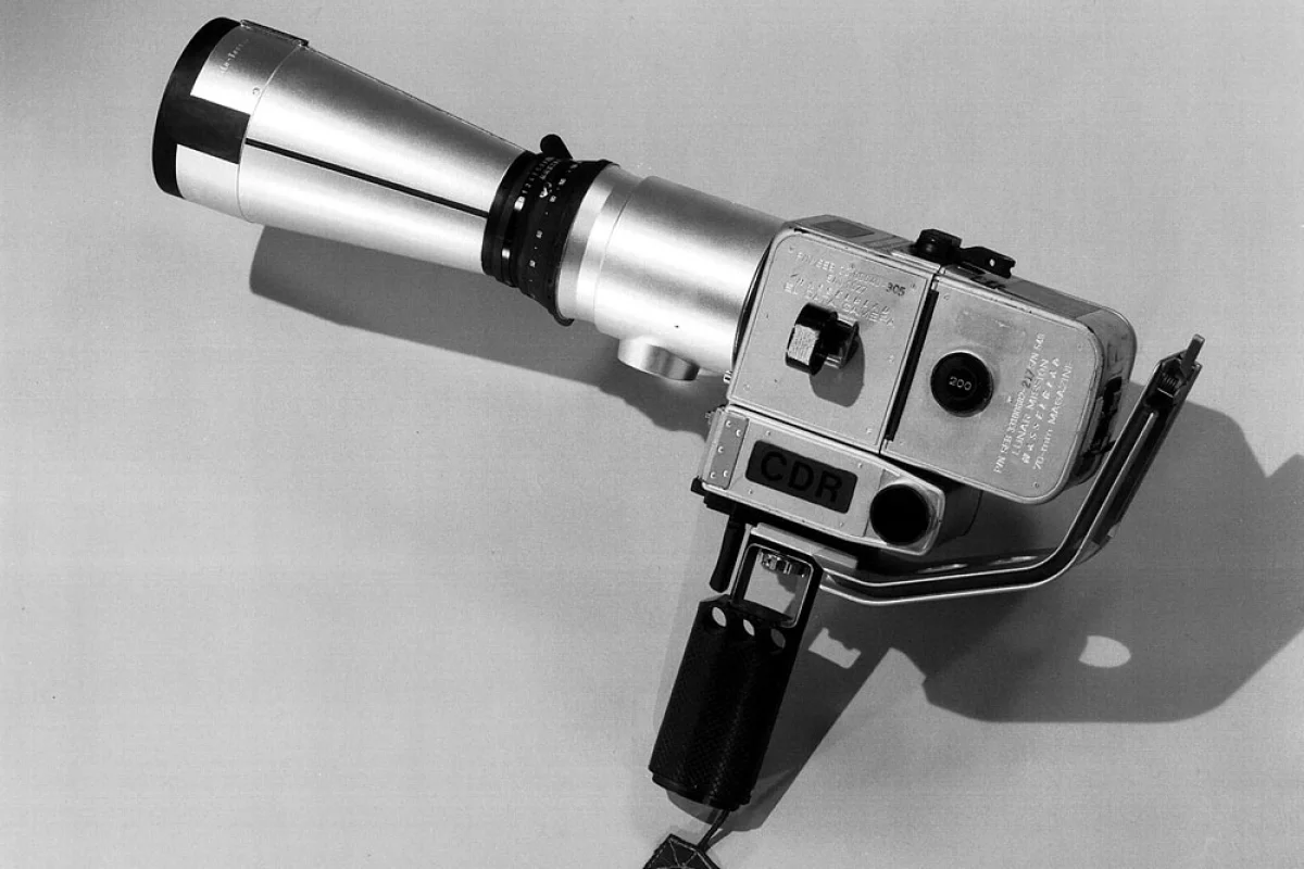 The 500mm lens was used on the Moon with a Hasselbald lunar camera similar to this one