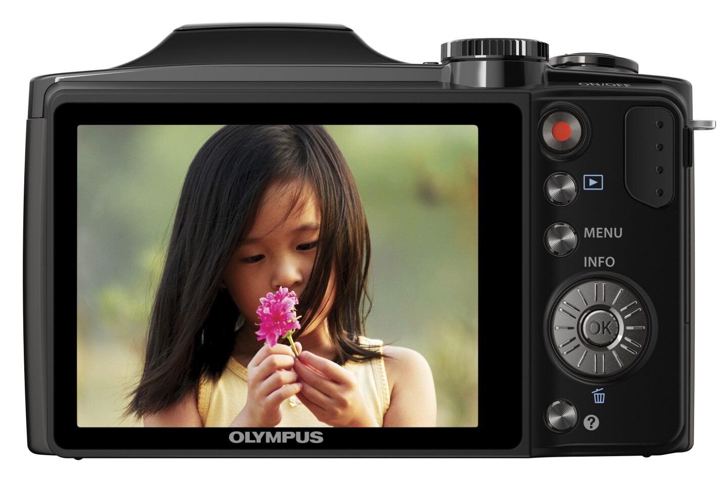 There's a 3-inch, 460,000 dot LCD display to the rear for framing and previewing shots, in-camera playback and access to settings and help guides