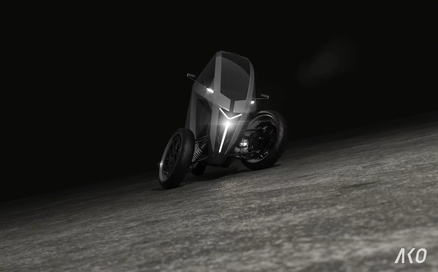 The proprietary tilting mechanism will see the AKO Trike lean into bends at up to 30 degrees