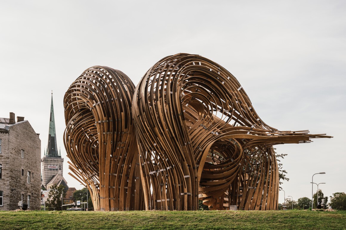 Steampunk is currently installed in Estonia's Tallinn Architecture Biennial event