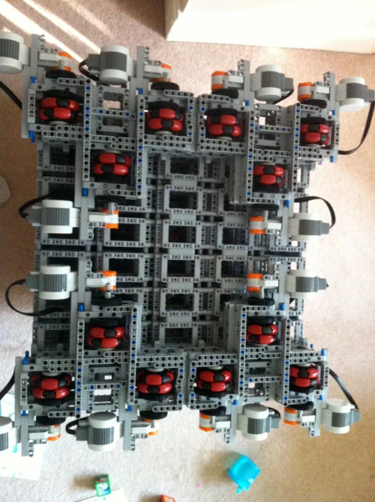 The 12 Rotacaster multi-directional wheels in place