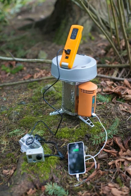 The KettleCharge works with BioLite's CampStove and other camping stoves