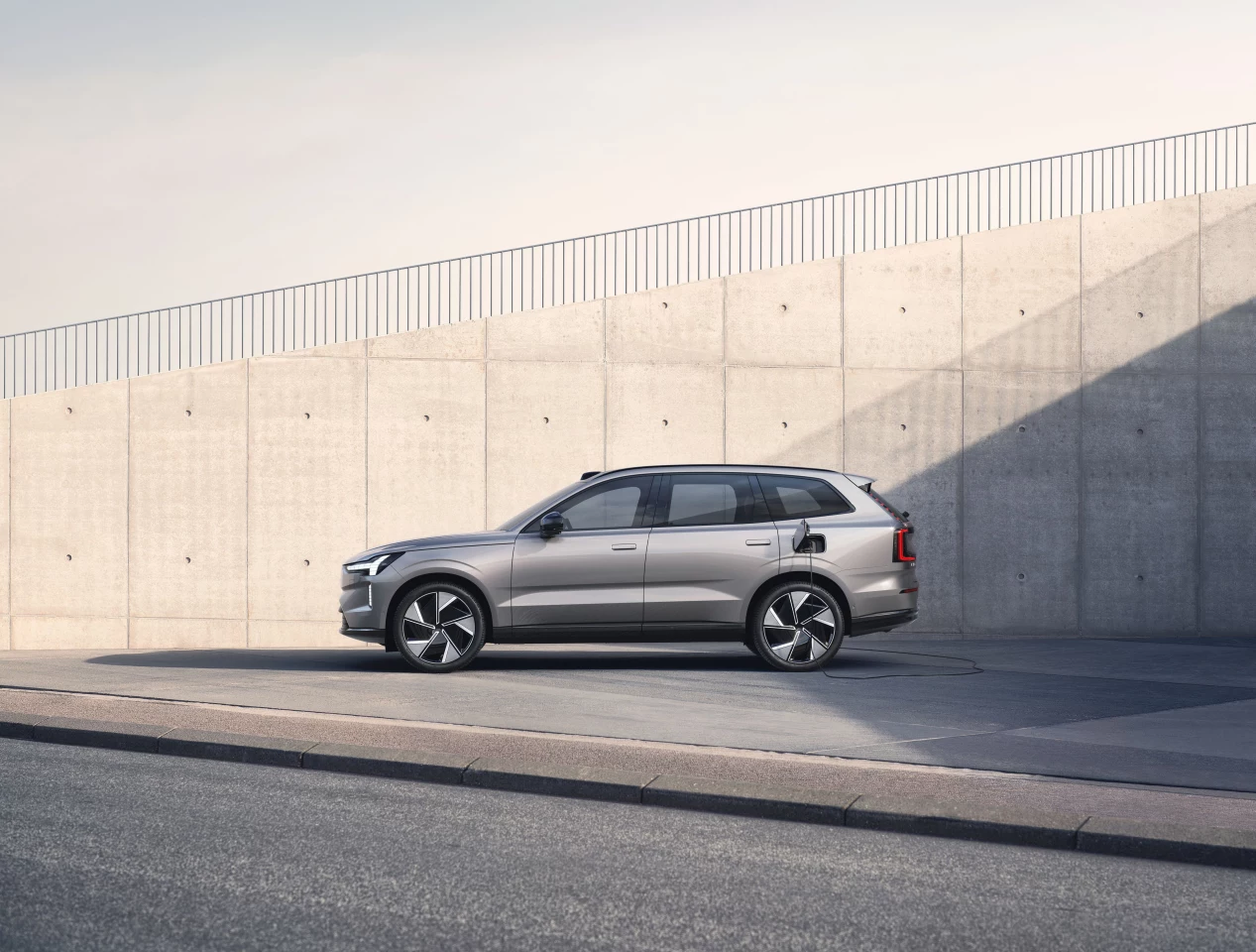 Volvo uses function as its guide, giving the EX90 a strong but sleek, simple form