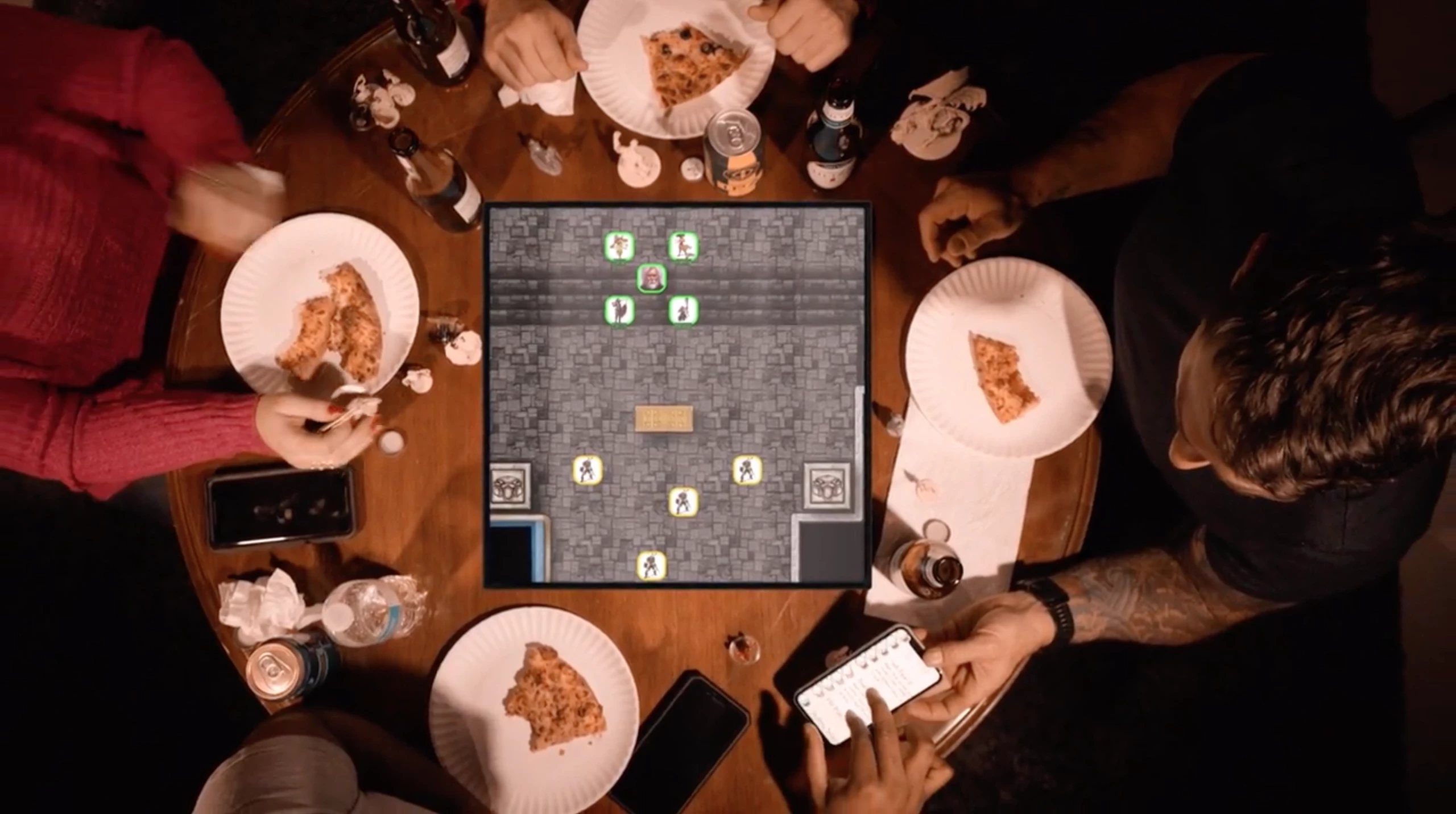 The square aspect ratio is designed to replicate and play traditional board games