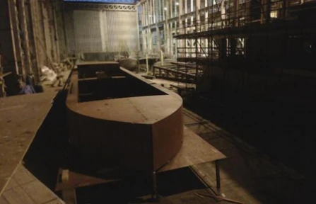 The Duggan Morris Architects created an award winning design that saw the conversion of a barge into a floating cinematic facility