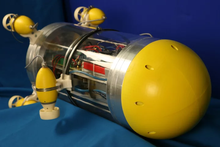 Snookie the under water robot features an artificial lateral line sensory organ to detect its surroundings
