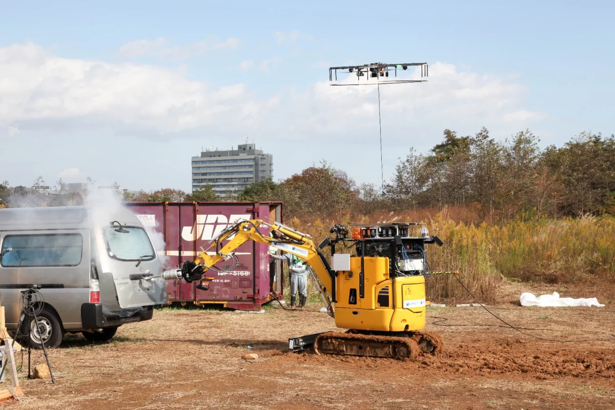 The robo-excavator in action