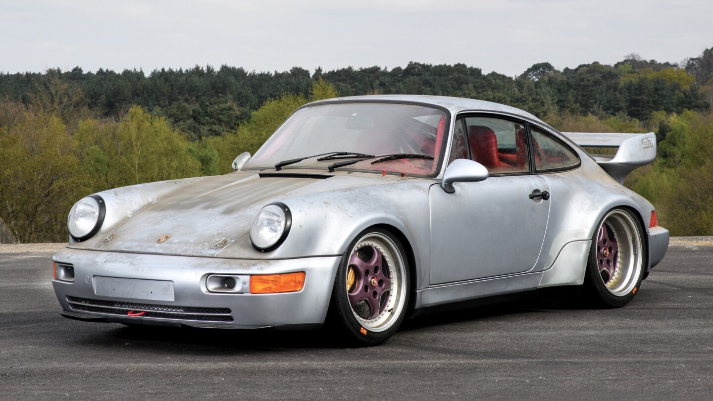 This fully race-prepared Porsche 911 RSR is one of just 51 made by Porsche. It is also one of just two that were fully trimmed inside. It has 10 km on the clock, and despite being nearly 25 years-old, it is still covered with the factory-applied protective Cosmoline coating. Check the auction link for images of this time-warp example of the wildest 911 ever made. The car sold for €2,016,000 ($2,254,033) setting a record for a 964 model 911 at auction. Auction Link