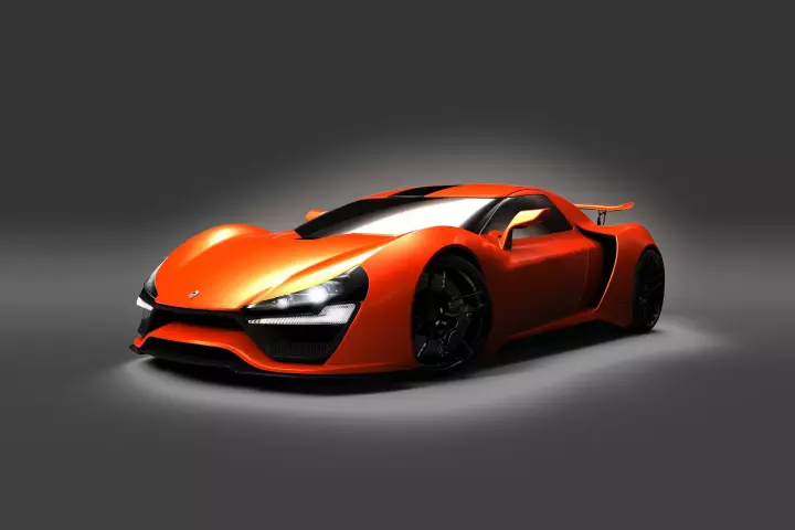 The Nemesis reminds us of the McLaren P1, especially when painted in orange
