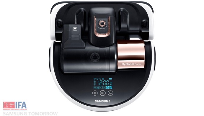 Samsung claims that the Powerbot VR9000 sweeps up dust "just like a broom"